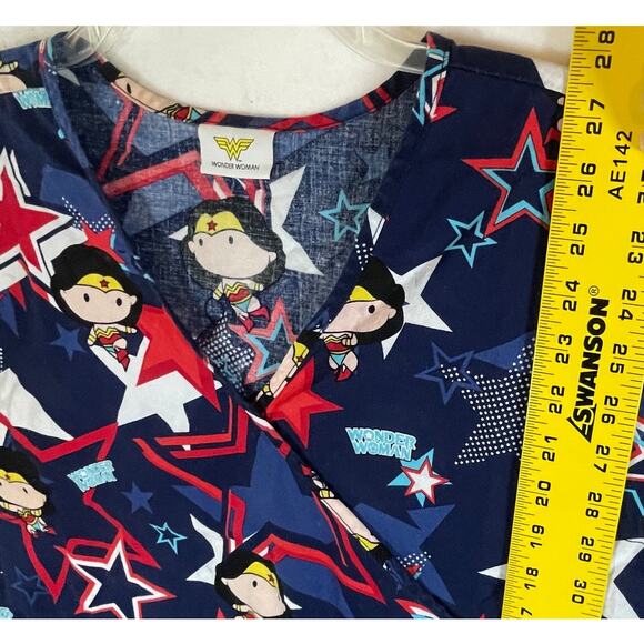 Disney Minnie Mouse & DC Wonder Woman 3XL Scrub Tops Medical Pediatric Nurse Doc - Picture 11 of 11